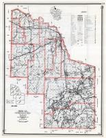 Iron County Map, Wisconsin State Atlas 1959